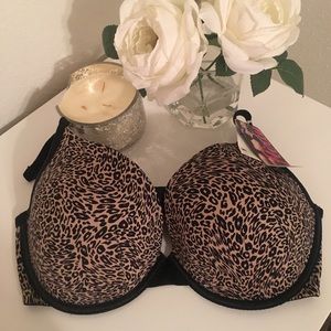 BNWT 38 DD leopard print bra